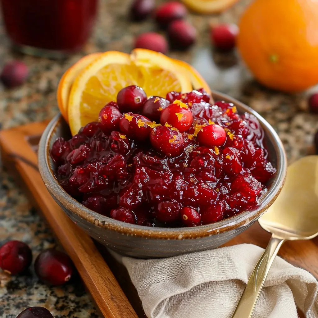 No Sugar Orange Cranberry Sauce