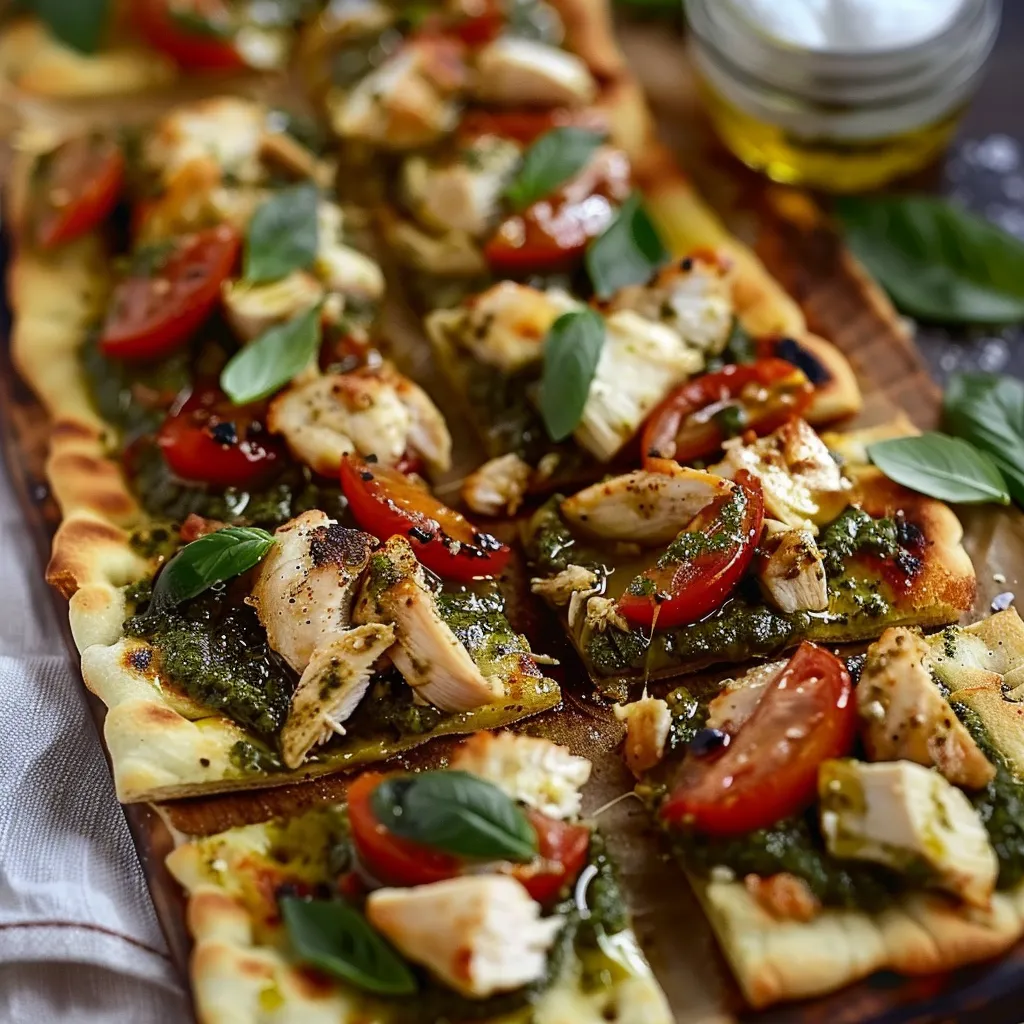 Pesto Chicken Flatbread