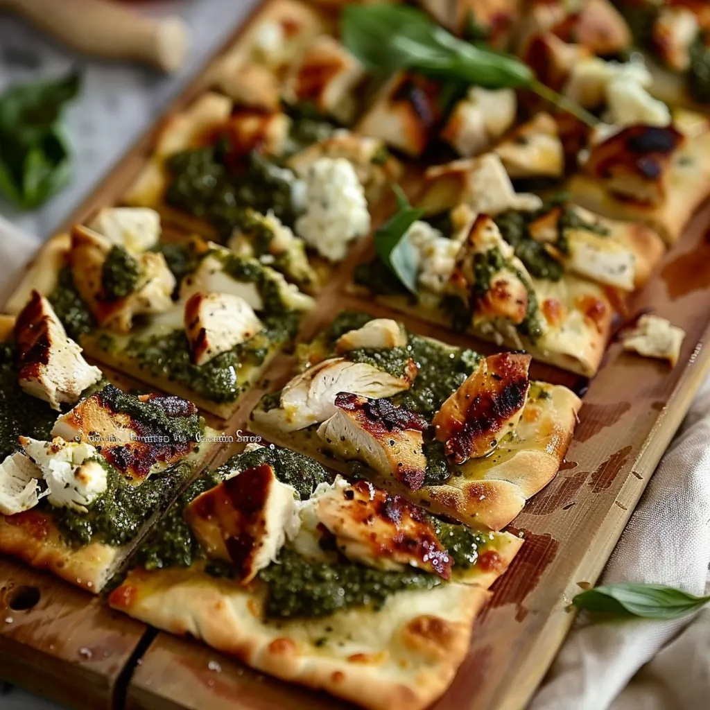 Pesto Chicken Flatbread