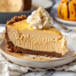 Pumpkin Cheesecake A no-bake cheesecake with a brownie grin