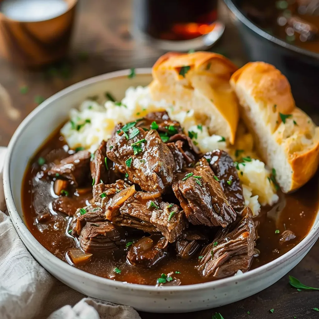 Savory Slow Cooker Beef Manhattan Easy Delicious Recipe