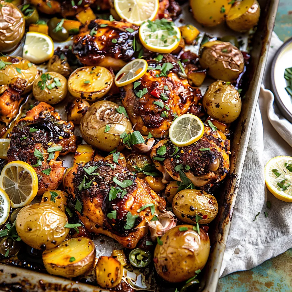 Sheet Pan Lemon Balsamic Chicken and Potatoes