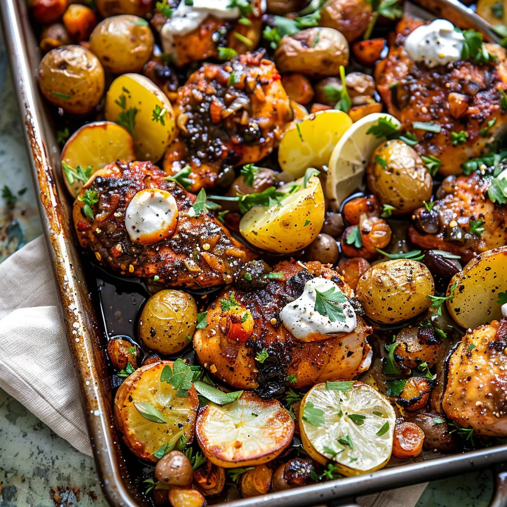 Sheet Pan Lemon Balsamic Chicken and Potatoes