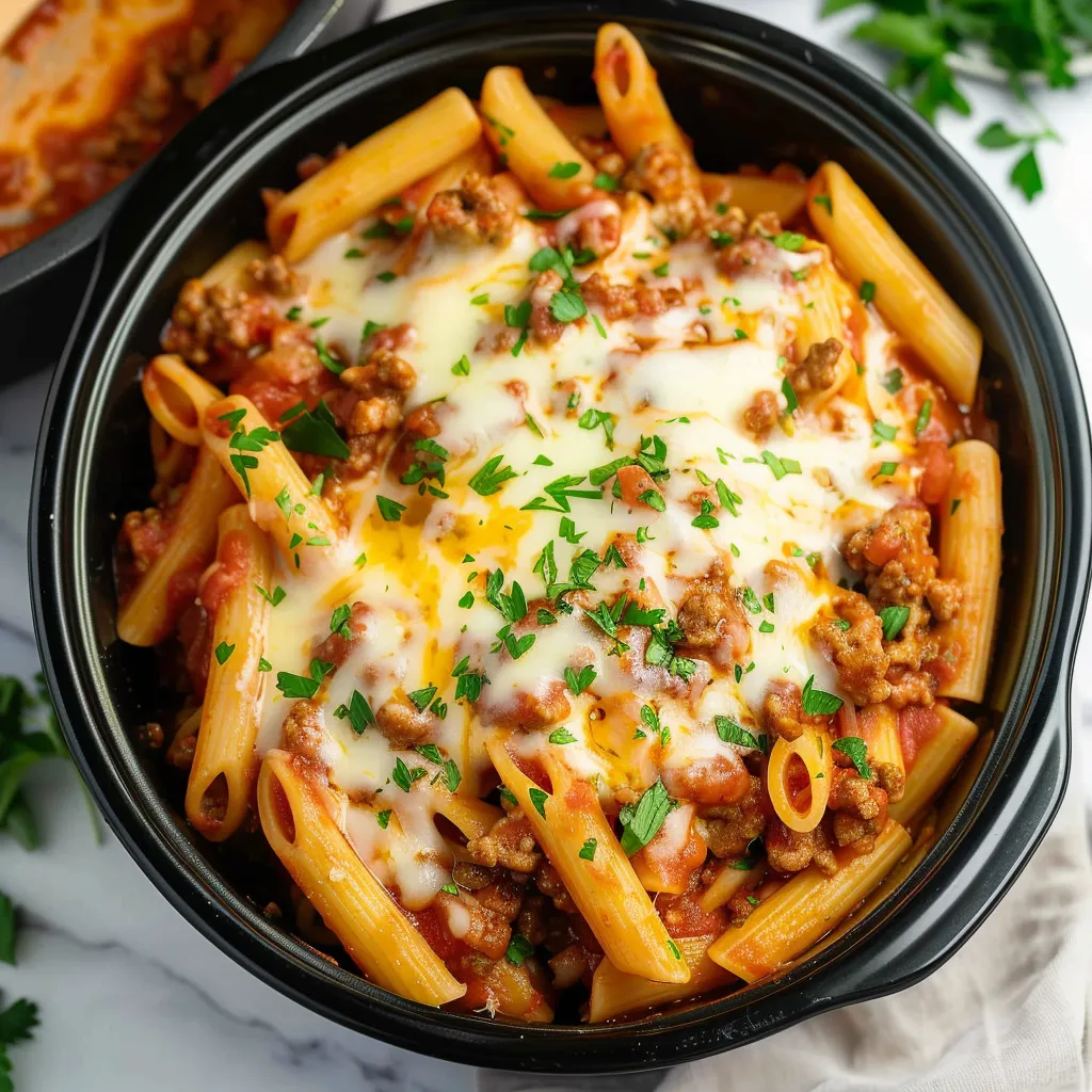 Savory Slow Cooker Baked Ziti Easy Cheesy Comfort Food