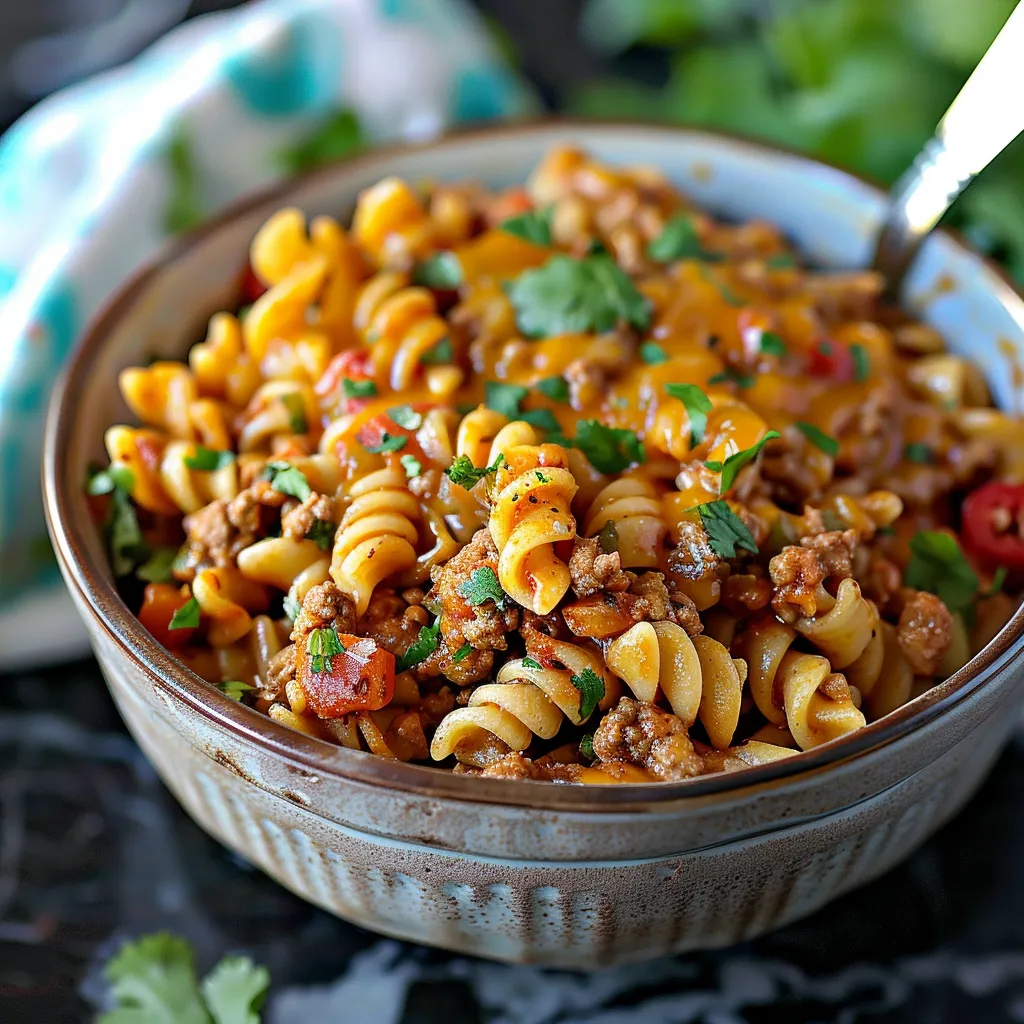 Slow Cooker Taco Pasta