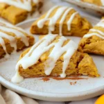 Spiced Pumpkin Scones With a sweet vanilla glaze