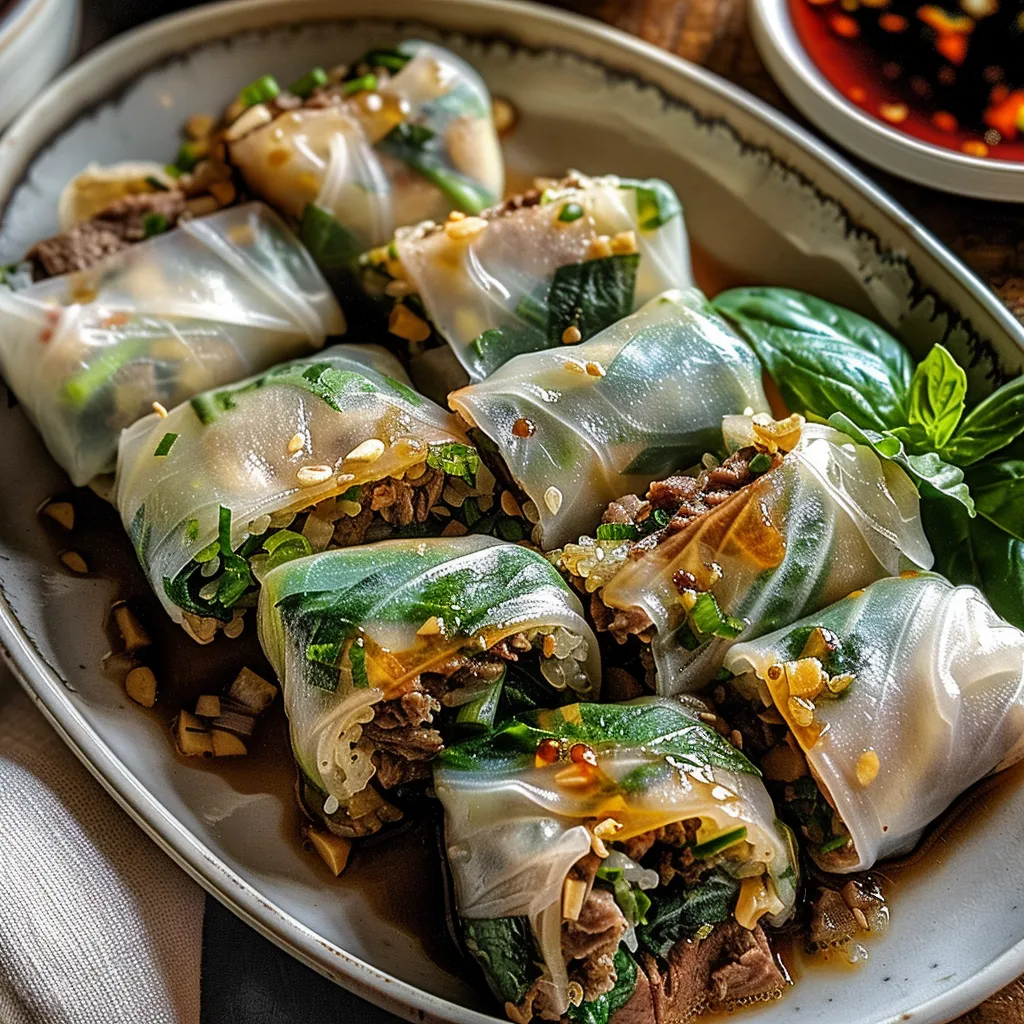 Savory Thai Basil Beef Rolls A Flavorful Delight Awaits