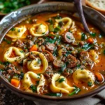 Autumn Tortellini Soup with Sausage