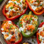 Buffalo Chicken Stuffed Peppers