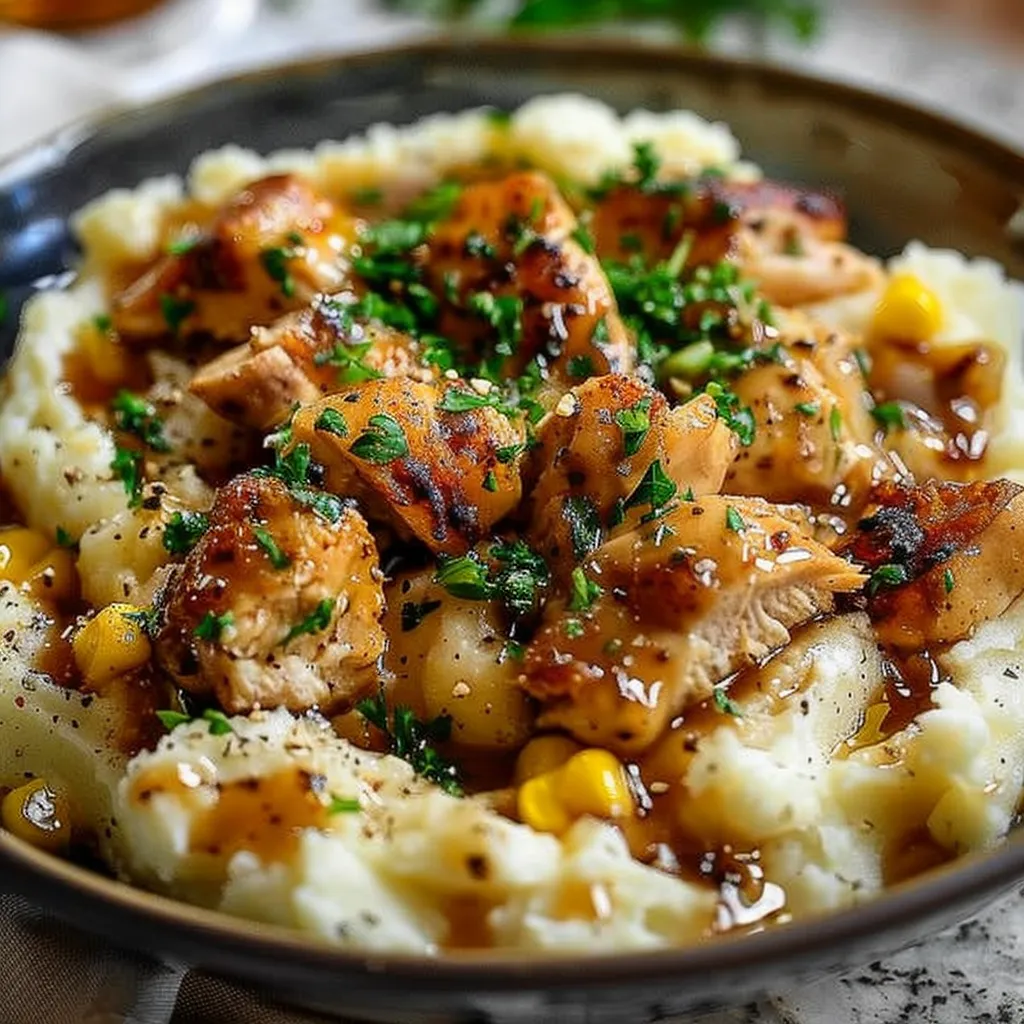 Chicken Mashed Potato Bowls