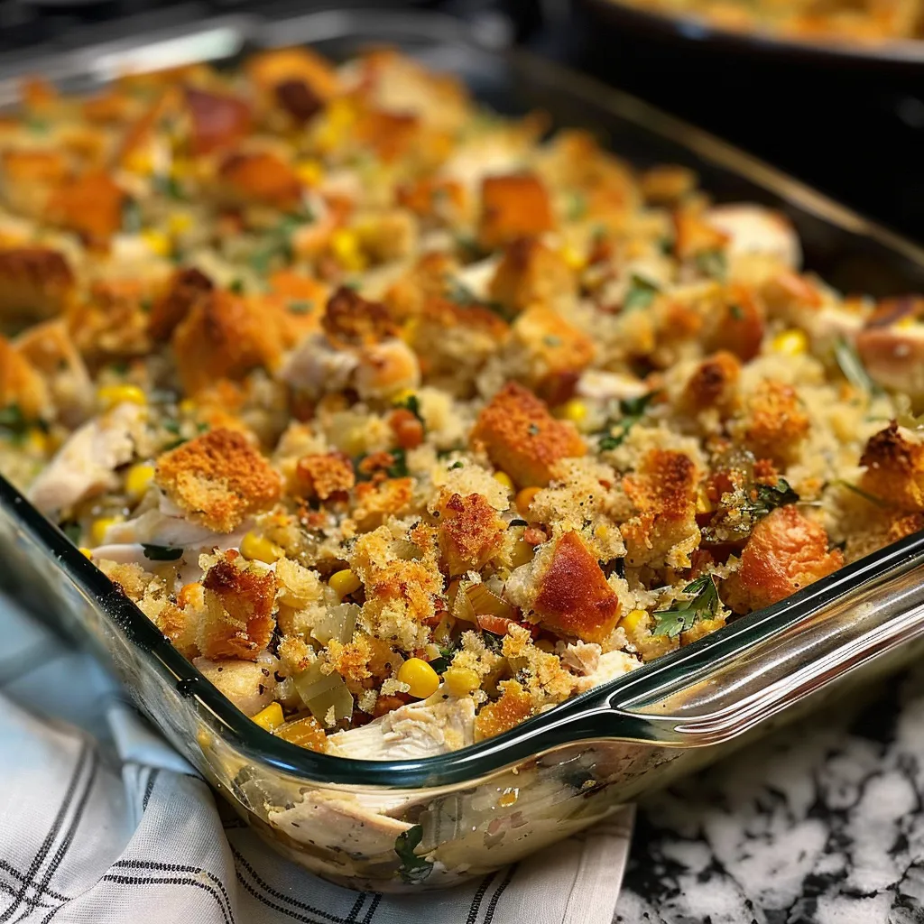 Delicious Chicken Stuffing Casserole Quick Easy Recipe
