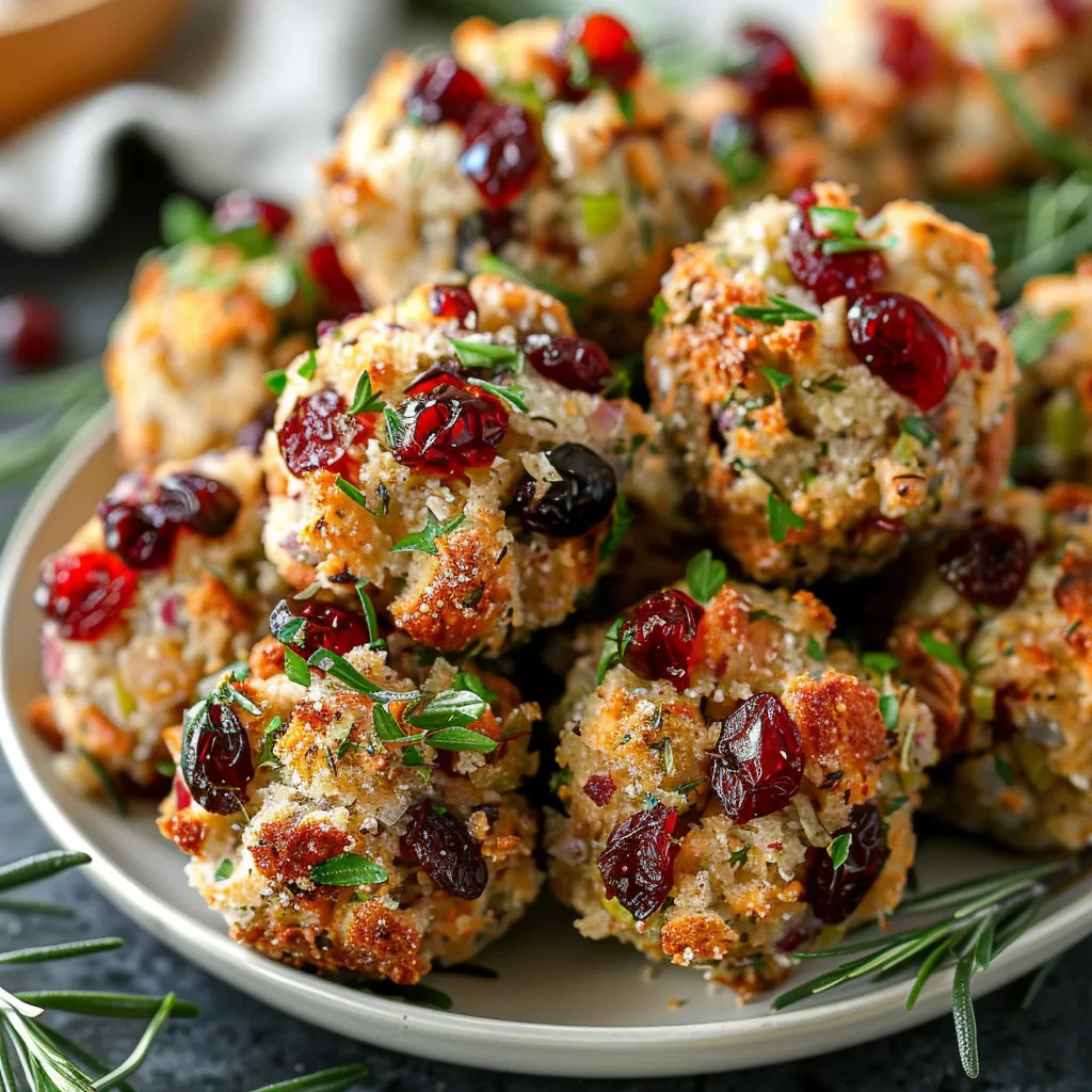 Savory Cranberry Turkey Stuffing Balls for Holiday Feasts