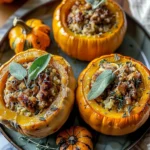 GROUND TURKEY & BROWN BUTTER SAGE STUFFED PUMPKINS
