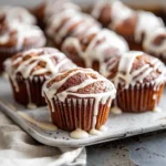 Gingerbread Muffins with Vanilla Bean Glaze