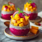 Mango and Dragon Fruit Chia Pudding