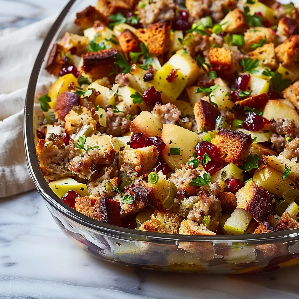 Sausage, Apple, and Cranberry Stuffing