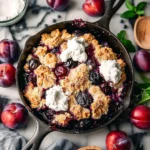 Skillet Plum Cobbler