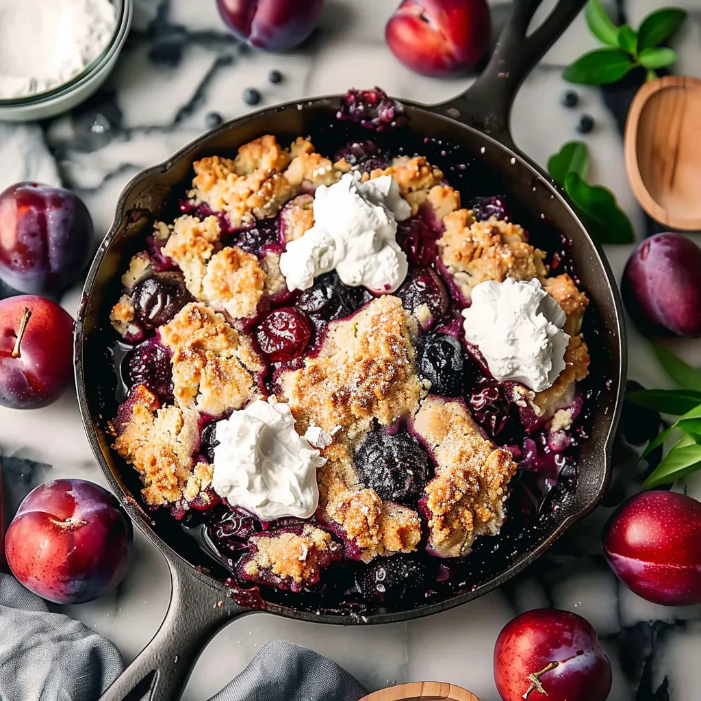 Irresistible Skillet Plum Cobbler Recipe for Effortless Delight