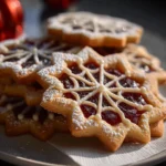 Spooky Spiderweb Linzer Cookies