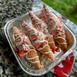 Strawberry Crunch Cheesecake Cones