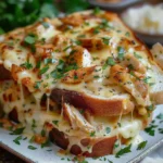 cheesy chicken garlic bread sandwich