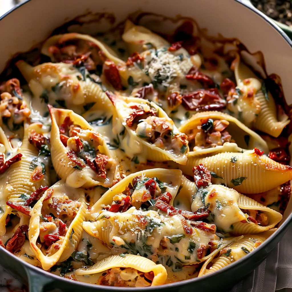 Irresistible Creamy SunDried Tomato Ricotta Stuffed Shells