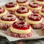 red velvet cream cheese thumbprint cookies