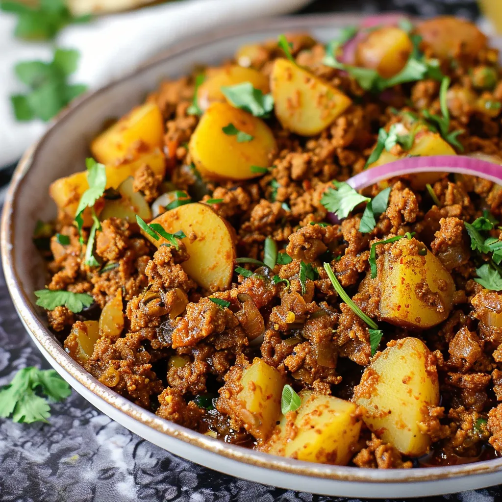 Aloo Keema (Ground Beef And Potato Curry)