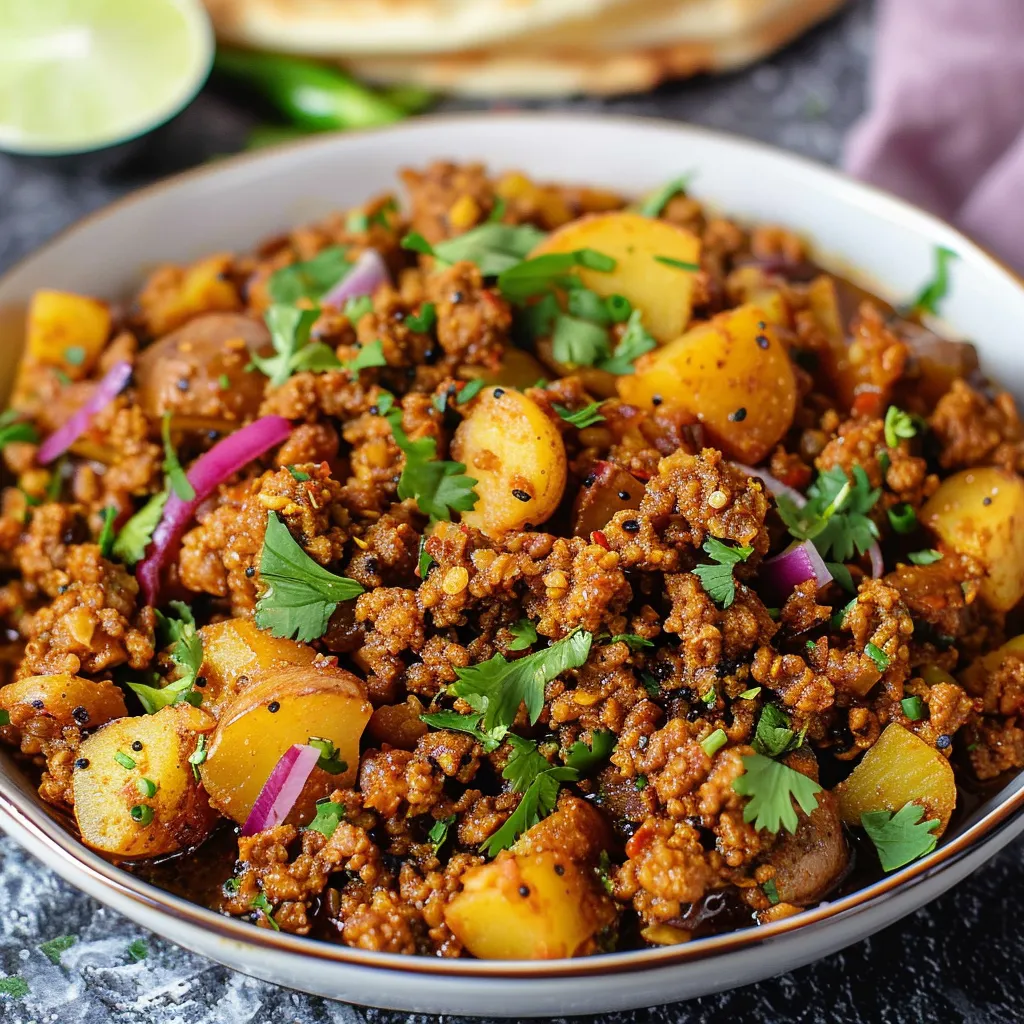Delicious Aloo Keema Authentic Ground Beef and Potato Curry