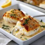 Baked Cod in Coconut Lemon Cream Sauce