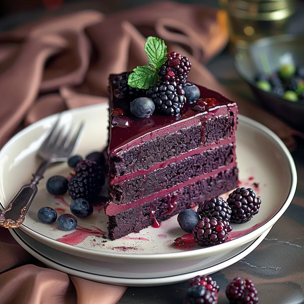 Blackberry Velvet Gothic Cake