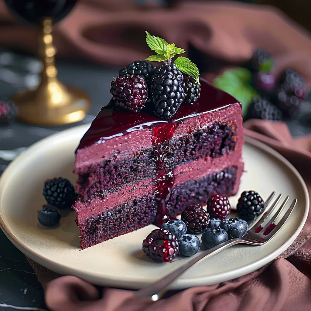 Blackberry Velvet Gothic Cake