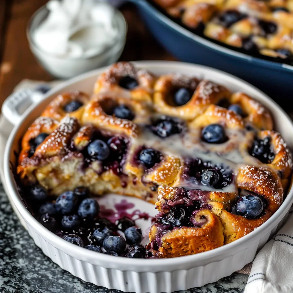 Delicious Blueberry Cinnamon Roll Casserole for Breakfast Bliss