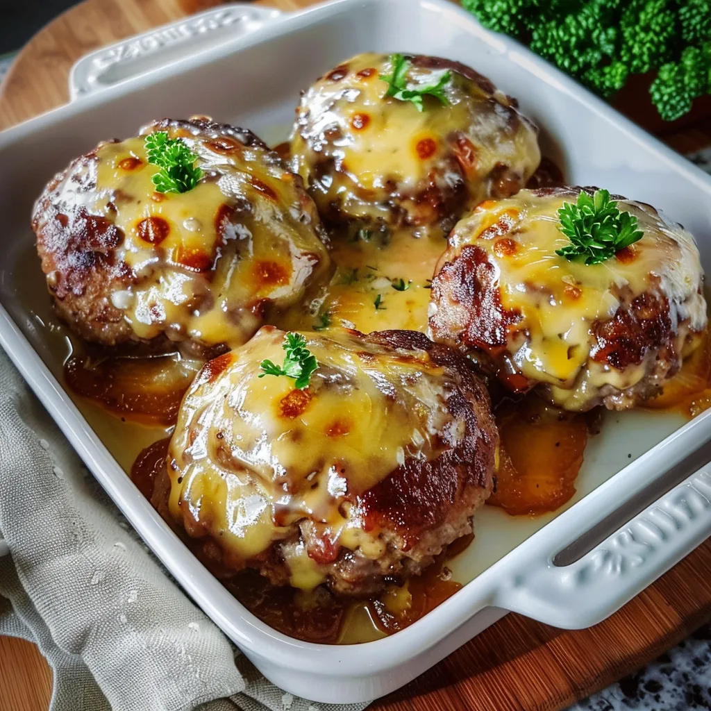 Savory Cheesy Baked Meat Patties for a Delicious Meal Delight