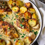 Chicken and Potatoes with Dijon Cream Sauce
