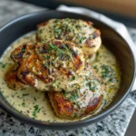 chicken with boursin sauce with garlic and fine herbs