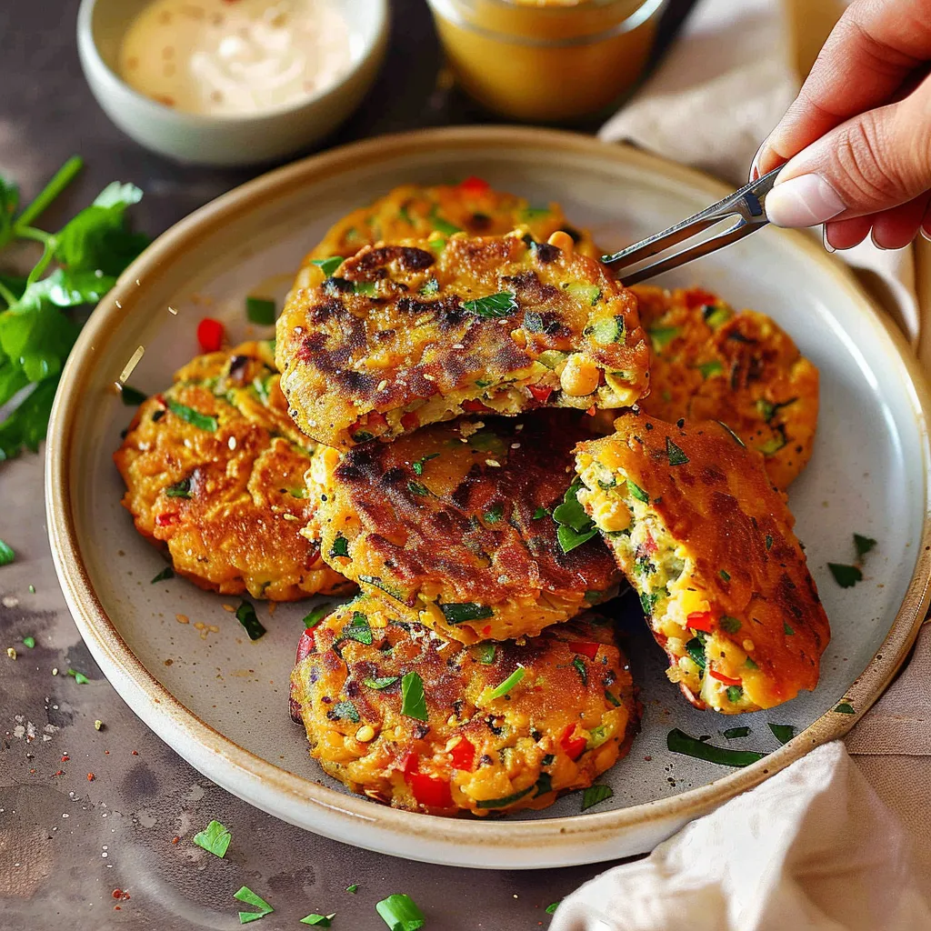 Delicious Chickpea Fritters with Veggies for Healthy Meals