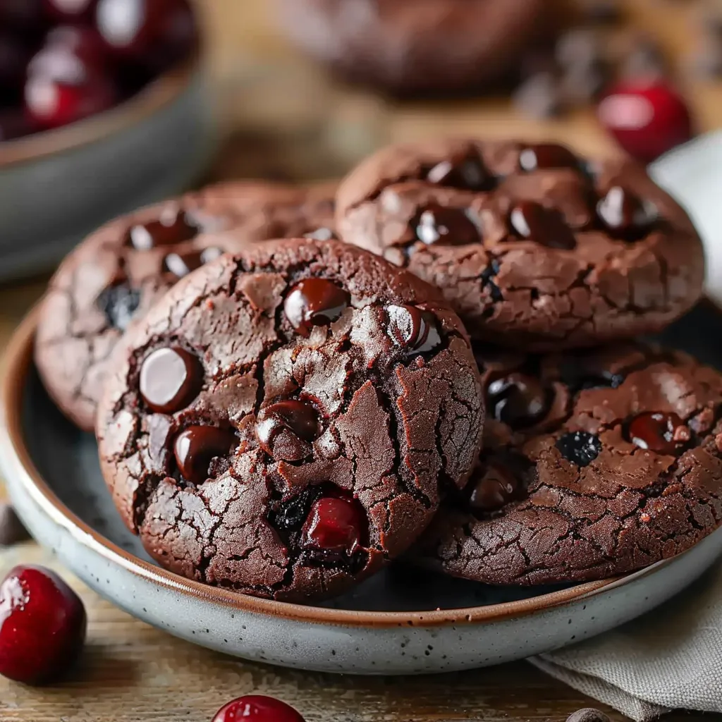 Decadent Chocolate Cherry Fudge Cookies Irresistible Delight