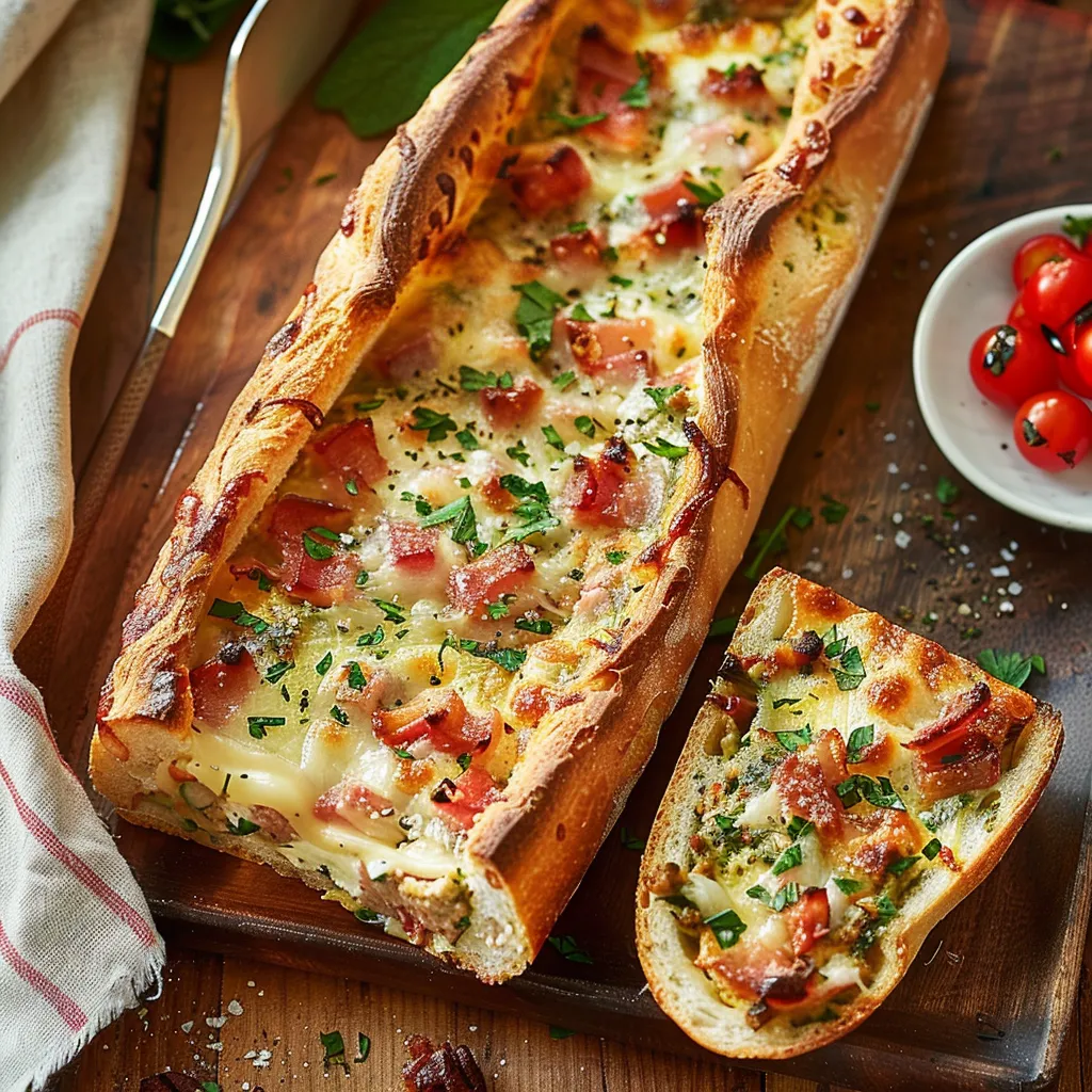 Christmas Morning Quiche Baguette