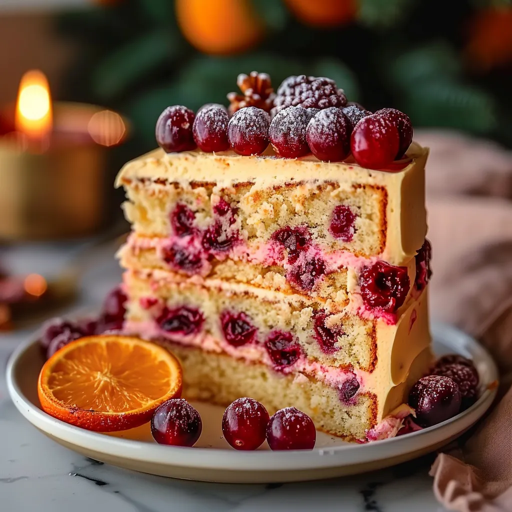 Cranberry Orange Layer Cake with Citrus Buttercream
