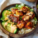 Crispy Bang Bang Salmon Bites Bowls