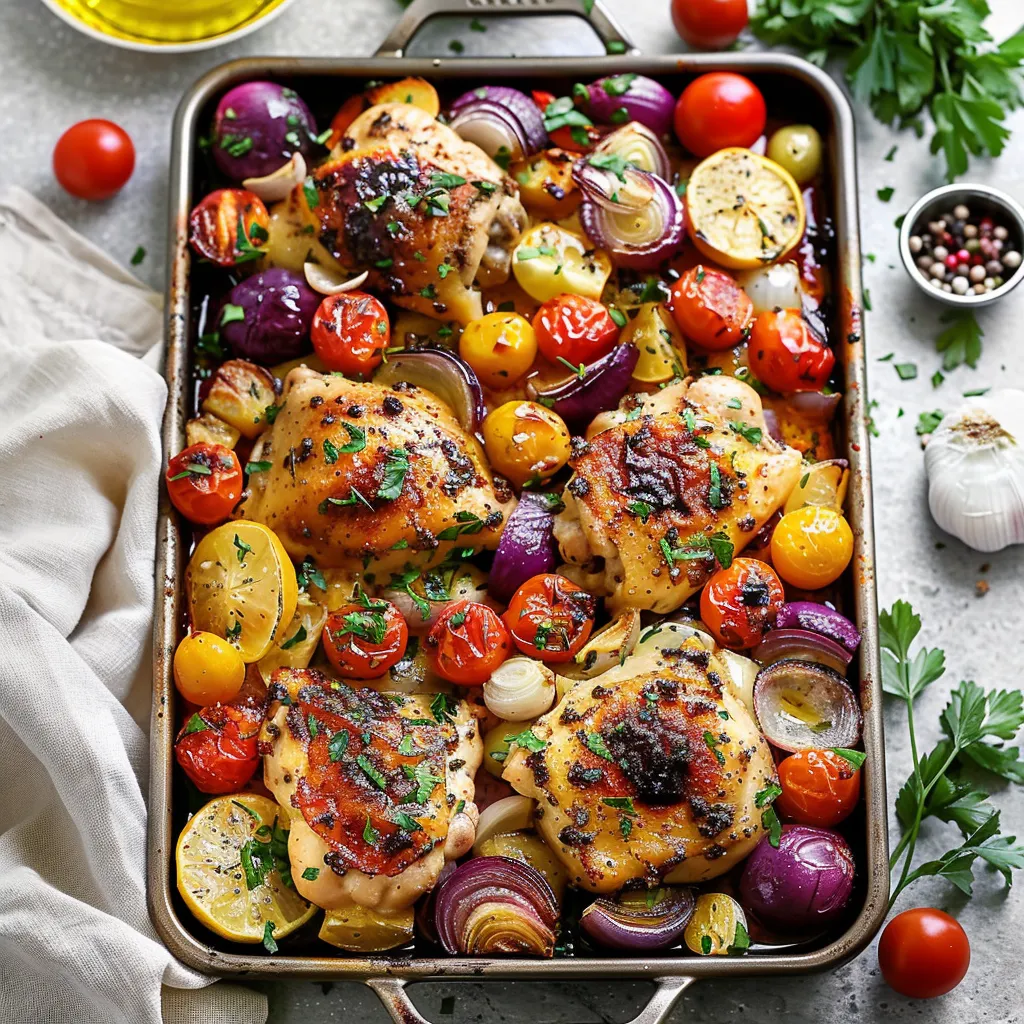 Greek sheet pan chicken