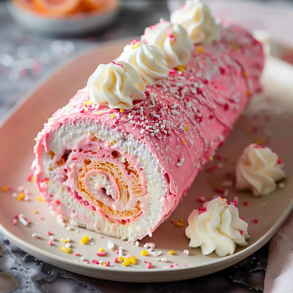 Japanese Cotton Candy Swiss Cake Roll