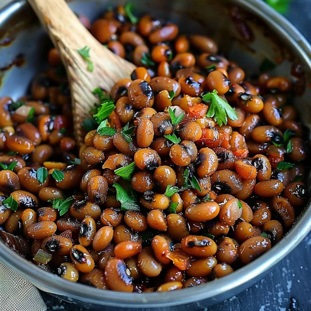 Pan Fried Black eyed Peas