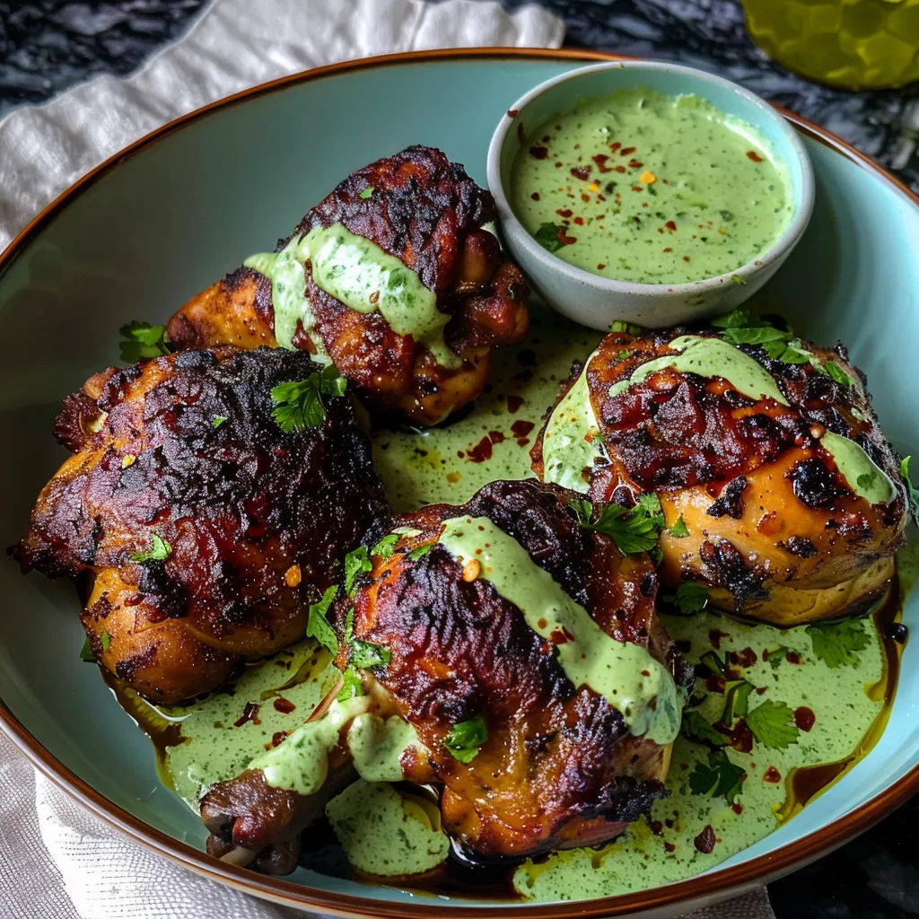 Delicious Peruvian Chicken with Green Sauce Recipe That Wins