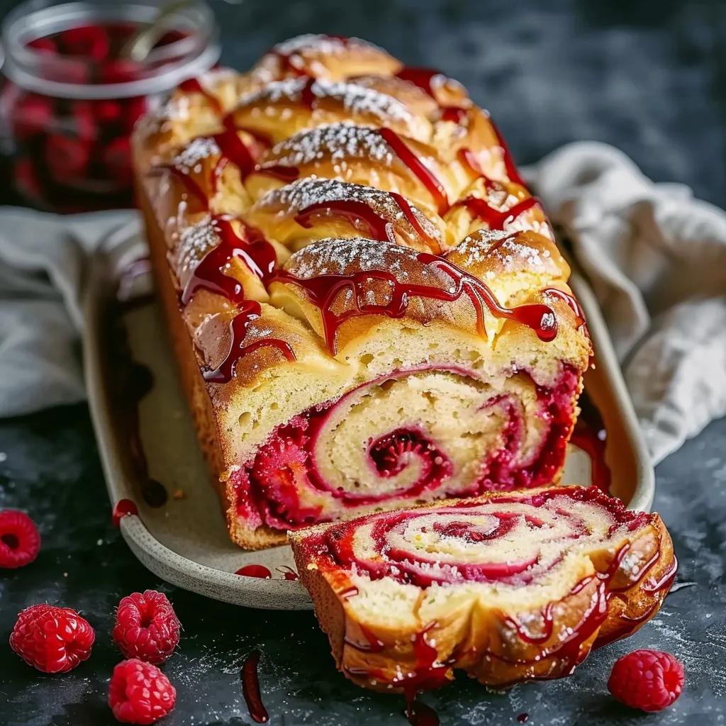 Raspberry Swirl Brioche Loaf