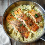 Salmon with Artichoke Orzo