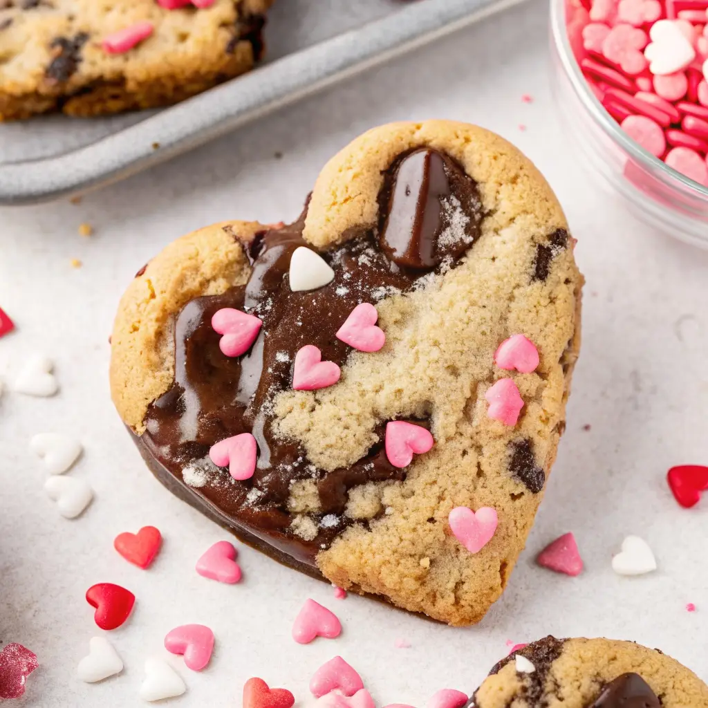 Delicious Heart Shaped Chocolate Chip Cookies Youll Love