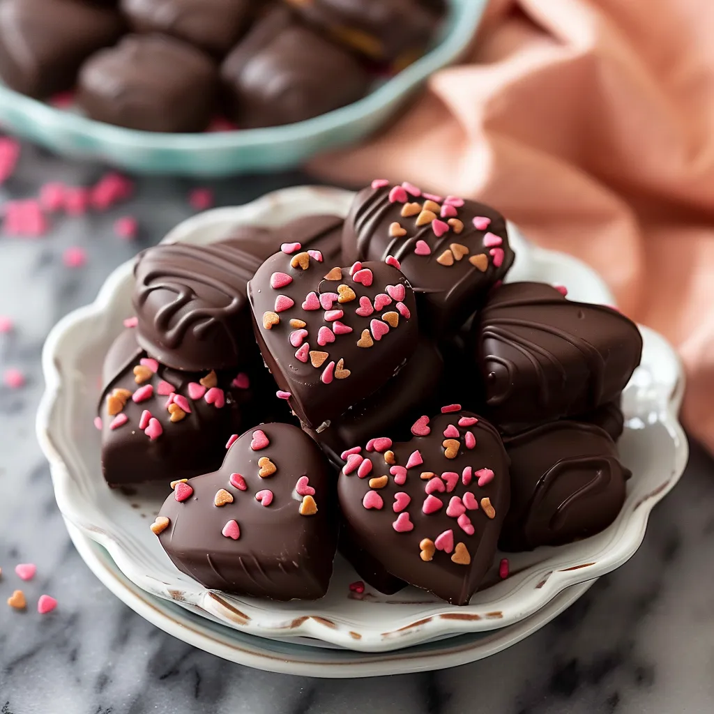 Chocolate Covered Peanut Butter Hearts