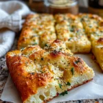 Crispy and Cheesy Garlic Parmesan Focaccia Bread
